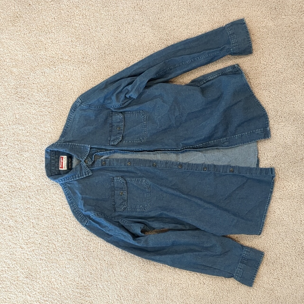 Men's Casual Wrangler Button Down Shirt Large